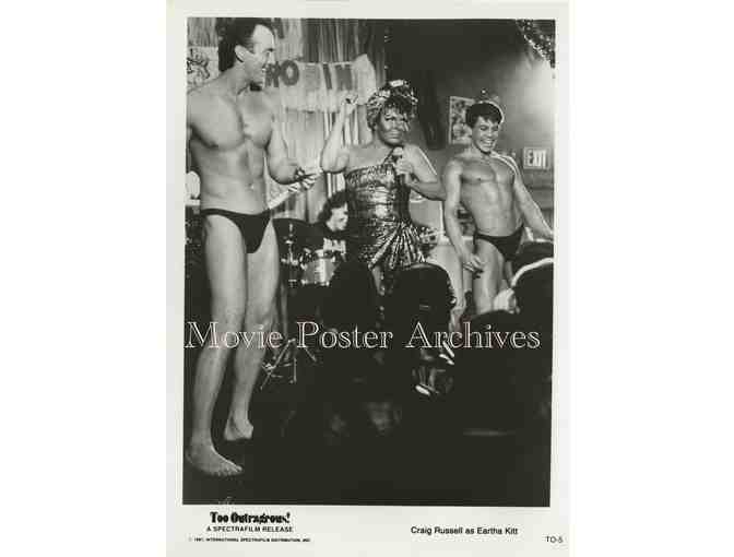 TOO OUTRAGEOUS 1987 8x10 presskit stills, cross-dresser Craig Russell Drag-to-Riches story