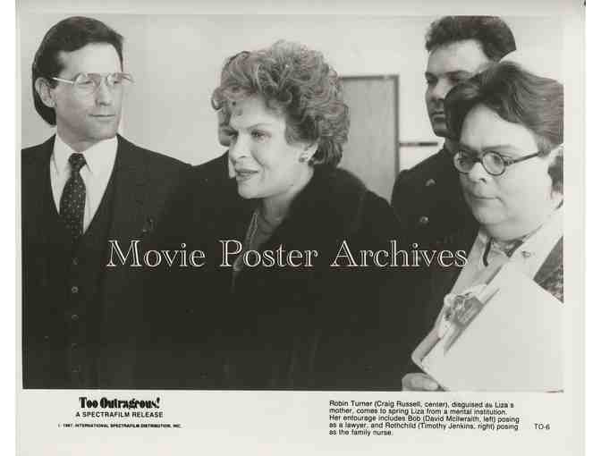 TOO OUTRAGEOUS 1987 8x10 presskit stills, cross-dresser Craig Russell Drag-to-Riches story