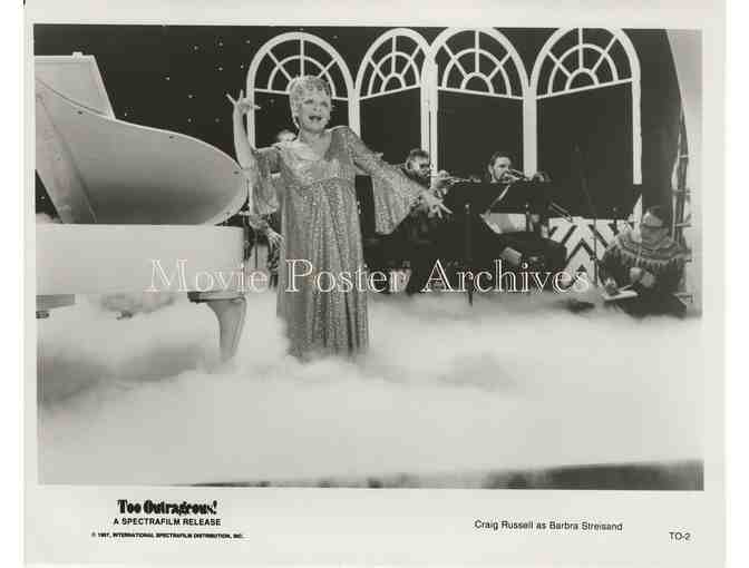 TOO OUTRAGEOUS 1987 8x10 presskit stills, cross-dresser Craig Russell Drag-to-Riches story