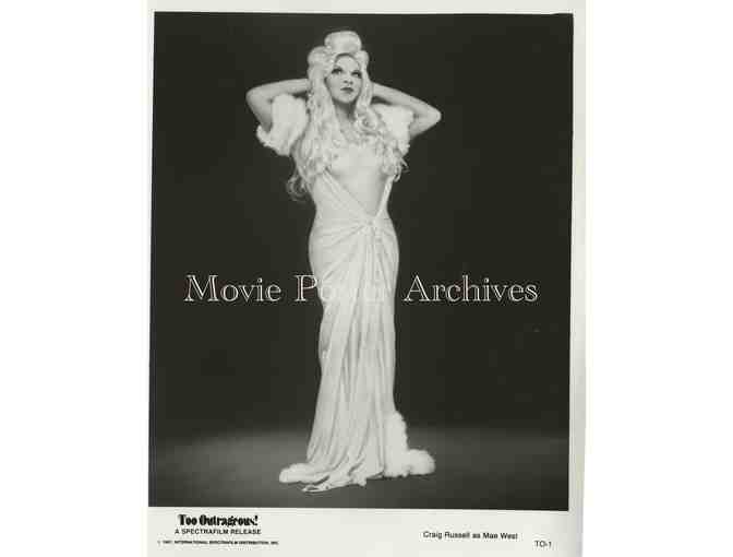 TOO OUTRAGEOUS 1987 8x10 presskit stills, cross-dresser Craig Russell Drag-to-Riches story