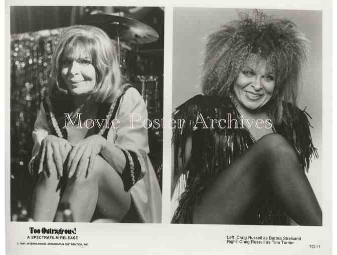 TOO OUTRAGEOUS 1987 8x10 presskit stills, cross-dresser Craig Russell Drag-to-Riches story