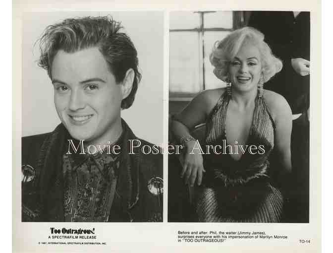TOO OUTRAGEOUS 1987 8x10 presskit stills, cross-dresser Craig Russell Drag-to-Riches story