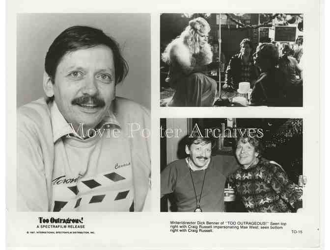 TOO OUTRAGEOUS 1987 8x10 presskit stills, cross-dresser Craig Russell Drag-to-Riches story