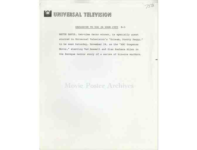 BETTE DAVIS, group of 8x10 classic celebrity portraits and photos