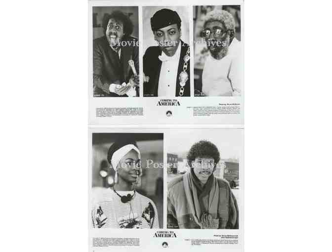 COMING TO AMERICA, 1988, 8x10 stills, Eddie Murphy, Arsenio Hall, James Earl Jones.