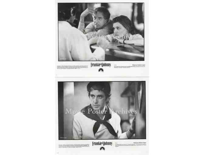 FRANKIE AND JOHNNY, 1991, 8x10 production stills, Al Pacino, Michelle Pfeiffer, Nathan Lane