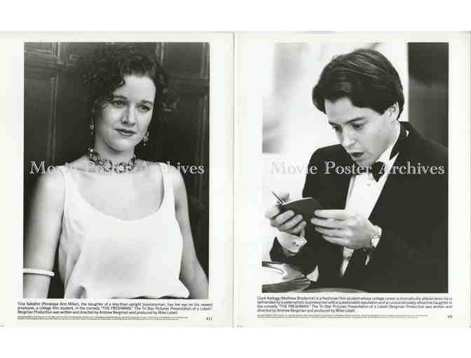 FRESHMAN, 1990, 8x10 production stills, Matthew Broderick, Marlon Brando, Bruno Kirby