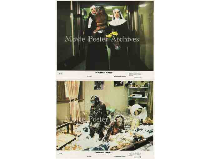 GOING APE!, 1981 8x10 mini lobby cards, Tony Danza, Jessica Walter, Danny DeVito.