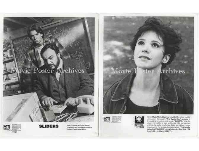 SLIDERS, 8x10 tv studio stills, Jerry OConnell, Cleavant Derricks, John Rhys-Davies