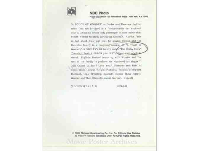 COSBY SHOW, 7x9 local tv stills, Bill Cosby, Phylicia Rashad, Lisa Bonet and Malcolm-Jamal Warner