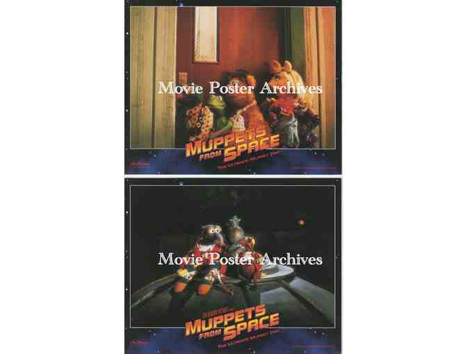 MUPPETS FROM SPACE, 1999, mini lobby cards, Henson puppets, Frank Oz, Hulk Hogan
