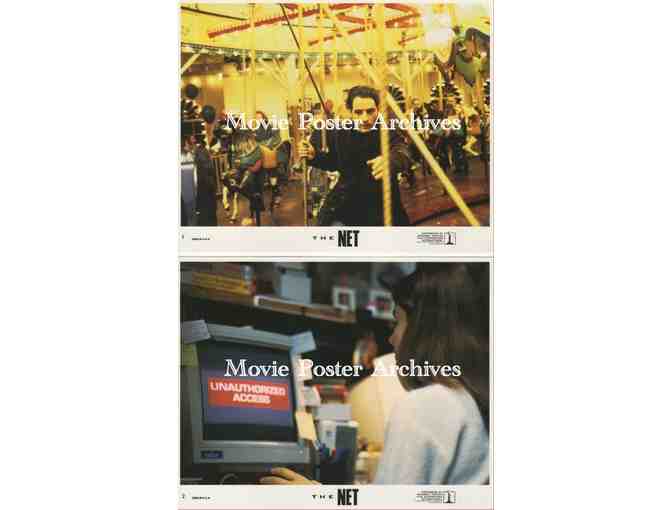 NET, 1995, mini lobby cards, Sandra Bullock, Dennis Miller, Jeremy Northam, Diane Baker