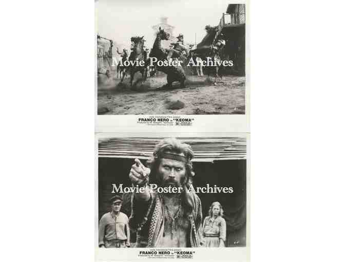 KEOMA, 1978, 8x10 production stills, Franco Nero, Woody Strode, William Berger, Donald Obrien