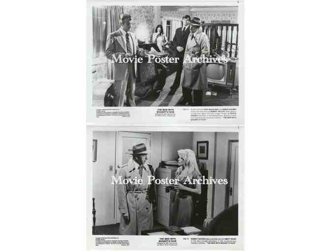 MAN WITH BOGARTS FACE, 1980, 8x10 production stills, Robert Sacchi, Franco Nero, Victor Buono