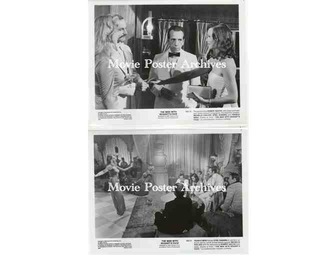 MAN WITH BOGARTS FACE, 1980, 8x10 production stills, Robert Sacchi, Franco Nero, Victor Buono