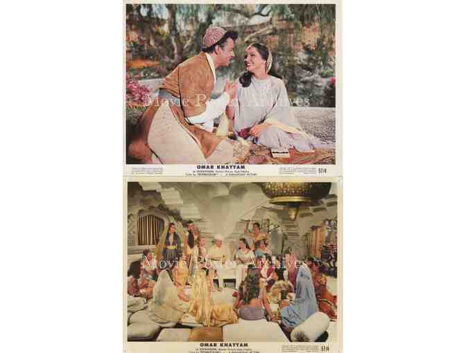 OMAR KHAYYAM, 1957 8x10 mini lobby cards, Michael Rennie, Cornel Wilde, Raymond Massey
