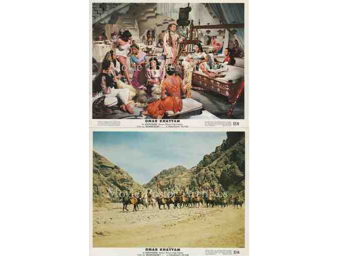 OMAR KHAYYAM, 1957 8x10 mini lobby cards, Michael Rennie, Cornel Wilde, Raymond Massey