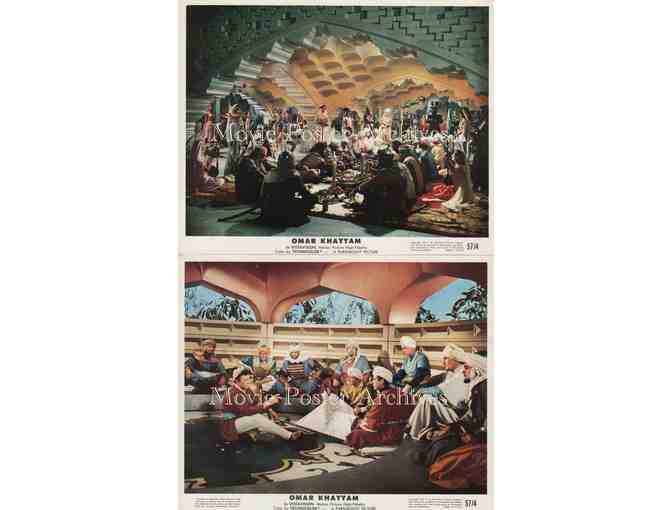 OMAR KHAYYAM, 1957 8x10 mini lobby cards, Michael Rennie, Cornel Wilde, Raymond Massey