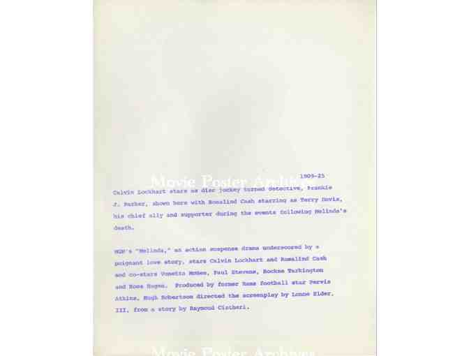 MELINDA, 1972, 8x10 production stills, Calvin Lockhart, Rosalind Cash, Vonetta McGee, Paul Stevens