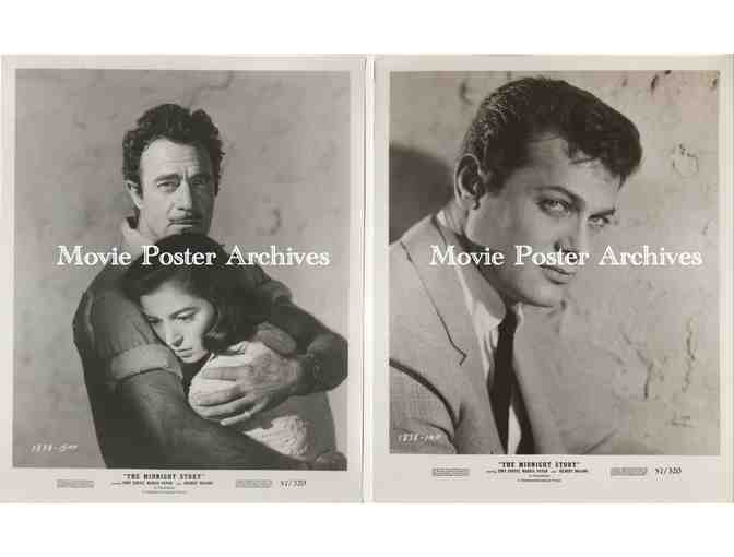 MIDNIGHT STORY, 1957, 8x10 production stills, Tony Curtis, Marisa Pavan, Gilbert Roland, Peggy Maley
