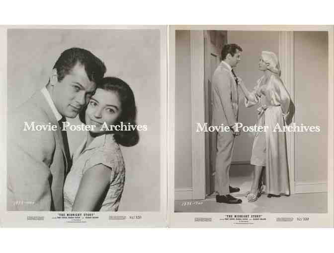 MIDNIGHT STORY, 1957, 8x10 production stills, Tony Curtis, Marisa Pavan, Gilbert Roland, Peggy Maley