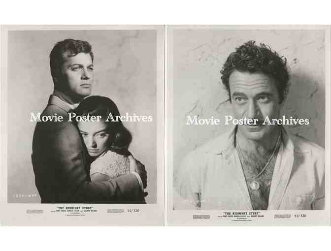MIDNIGHT STORY, 1957, 8x10 production stills, Tony Curtis, Marisa Pavan, Gilbert Roland, Peggy Maley
