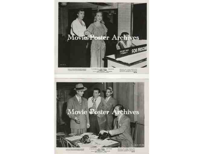 ONCE A THIEF, 1950, 8x10 production stills, Cesar Romero, June Havoc, Lon Chaney Jr