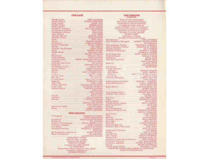 ALL NIGHT LONG, 1981, program, Gene Hackman, Barbra Streisand, Dennis Quaid