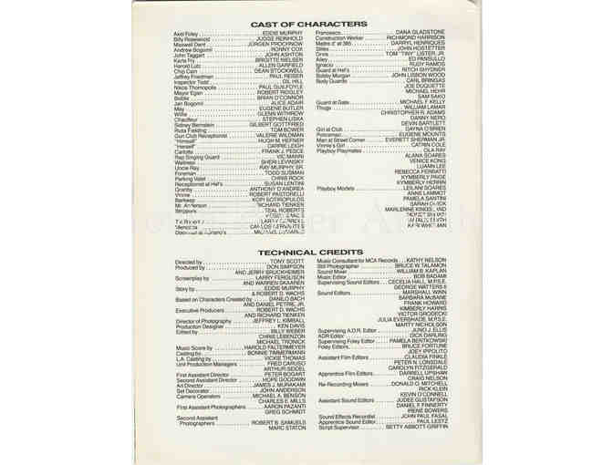 BEVERLY HILLS COP II, 1987, program, Eddie Murphy, Judge Reinhold, Chris Rock, Paul Reiser