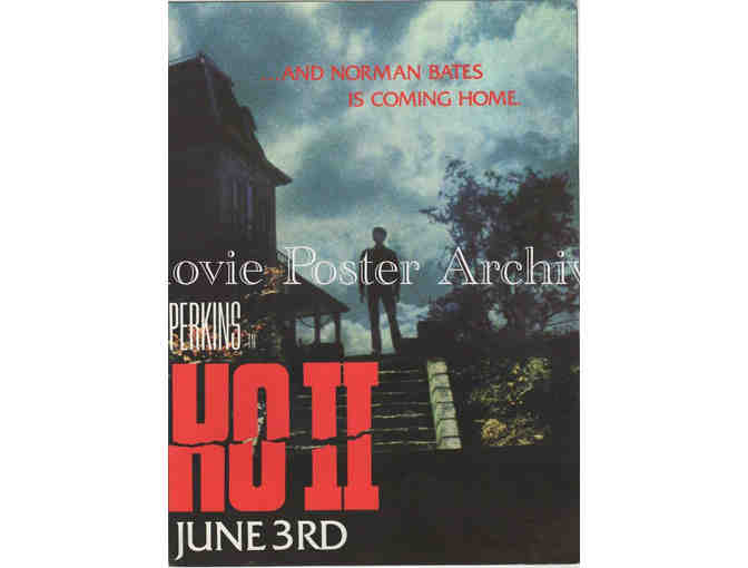 PSYCHO II, 1983, advance program, Anthy Perkins, Vera Miles, Meg Tilly, Robert Loggia, Dennis Franz