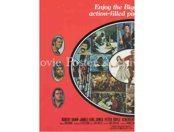 SWASHBUCKLER, 1976, program, Robert Shaw, James Earl Jones, Peter Boyle, Beau Bridges