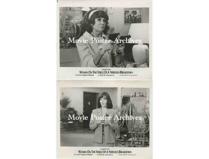 WOMEN ON THE VERGE OF A NERVOUS BREAKDOWN, 1988, 8x10 production stills, Banderas