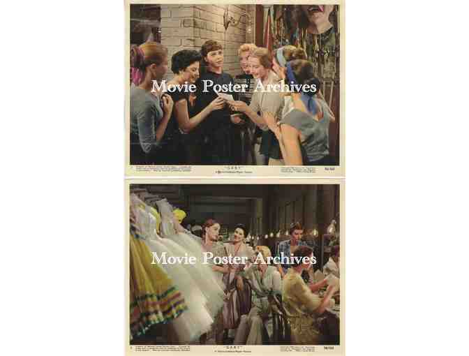 GABY, 1956, mini lobby cards, Leslie Caron, John Kerr, Cedric Hardwicke, James Best, Ruta Lee