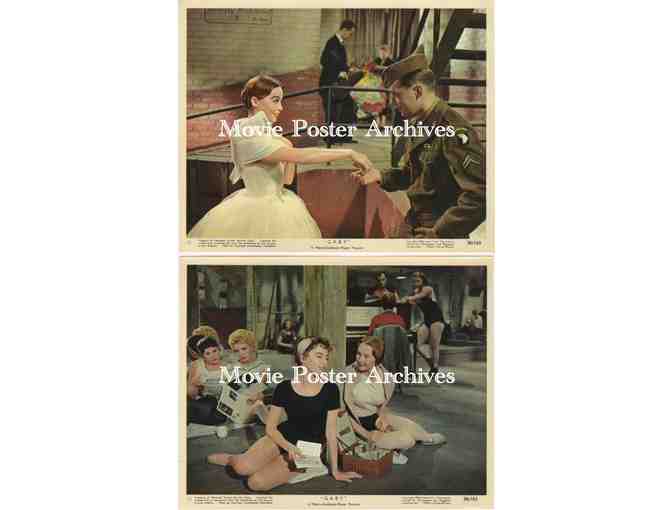GABY, 1956, mini lobby cards, Leslie Caron, John Kerr, Cedric Hardwicke, James Best, Ruta Lee