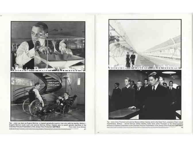GATTACA, 1997, 8x10 production stills, Ethan Hawke, Uma Thurman, Alan Arkin, Jude Law