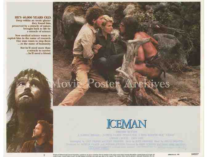 ICEMAN, 1984 11x14 LC set, Timothy Hutton, Lindsay Crouse, Caveman sci-fi