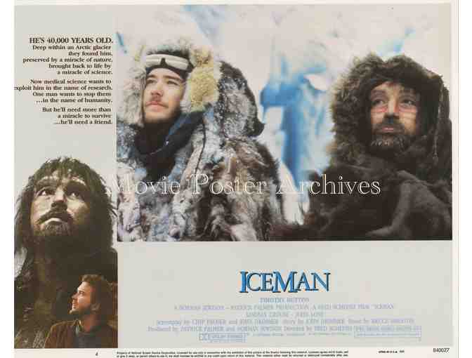 ICEMAN, 1984 11x14 LC set, Timothy Hutton, Lindsay Crouse, Caveman sci-fi