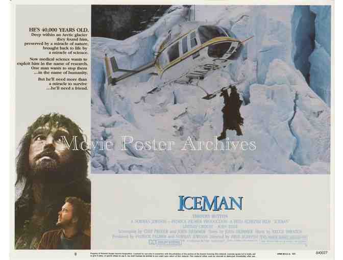 ICEMAN, 1984 11x14 LC set, Timothy Hutton, Lindsay Crouse, Caveman sci-fi