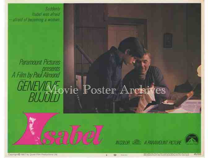 ISABEL, 1968 11x14 LC set, Genevieve Bujold, Al Waxman, supernatural horror