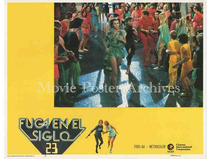 LOGANS RUN, 1976, lobby card set, Michael York, Farrah Fawcett, Peter Ustinov