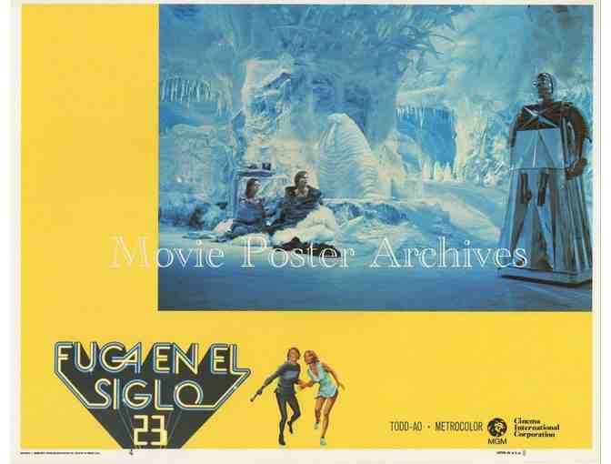 LOGANS RUN, 1976, lobby card set, Michael York, Farrah Fawcett, Peter Ustinov