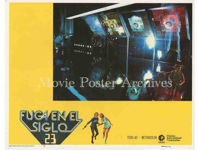 LOGANS RUN, 1976, lobby card set, Michael York, Farrah Fawcett, Peter Ustinov