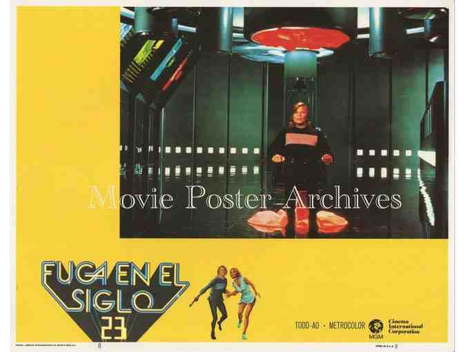 LOGANS RUN, 1976, lobby card set, Michael York, Farrah Fawcett, Peter Ustinov
