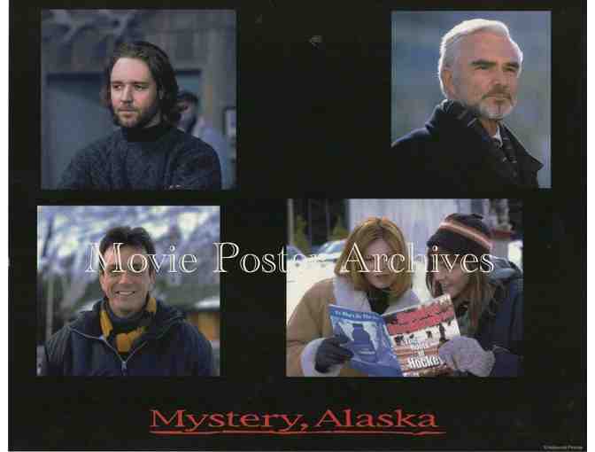 MYSTERY, ALASKA, 1999, lobby card set, Russell Crowe, Mike Myers, Burt Reynolds
