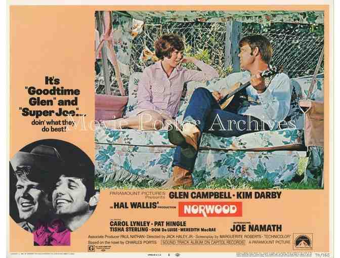 NORWOOD, 1970, lobby card set, Glen Campbell, Joe Namath, Dom De Luise, Pat Hingle
