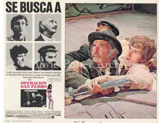 OPERATION ST. PETER'S 1967, lobby card set, Jean-Claude Brialy, Edward G. Robinson