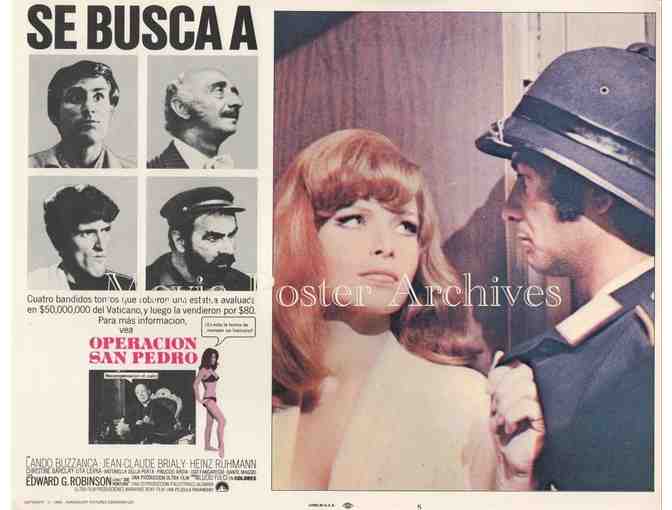 OPERATION ST. PETER'S 1967, lobby card set, Jean-Claude Brialy, Edward G. Robinson