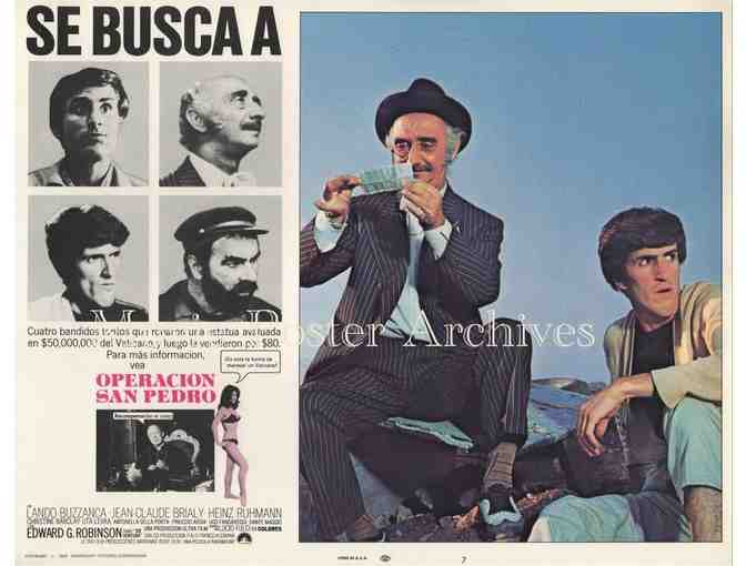 OPERATION ST. PETER'S 1967, lobby card set, Jean-Claude Brialy, Edward G. Robinson