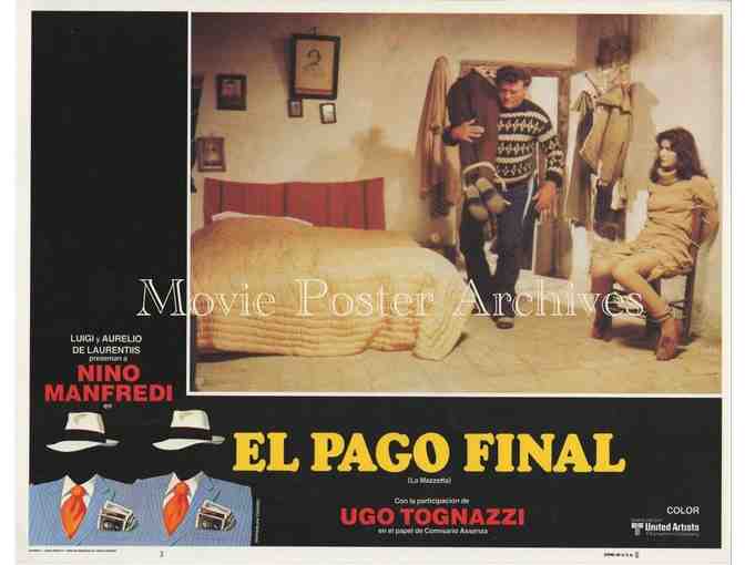 PAYOFF, 1978, lobby card set, Nino Manfredi, Ugo Tognazzi, Marisa Laurito, Paolo Stoppa