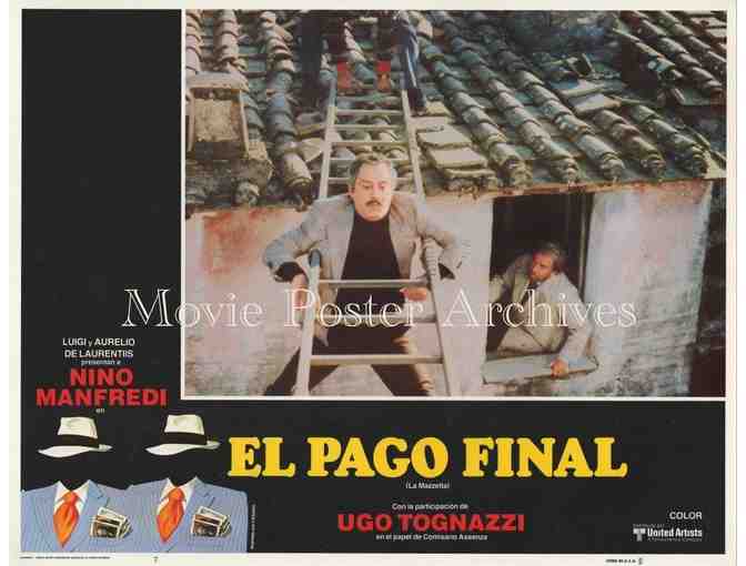 PAYOFF, 1978, lobby card set, Nino Manfredi, Ugo Tognazzi, Marisa Laurito, Paolo Stoppa